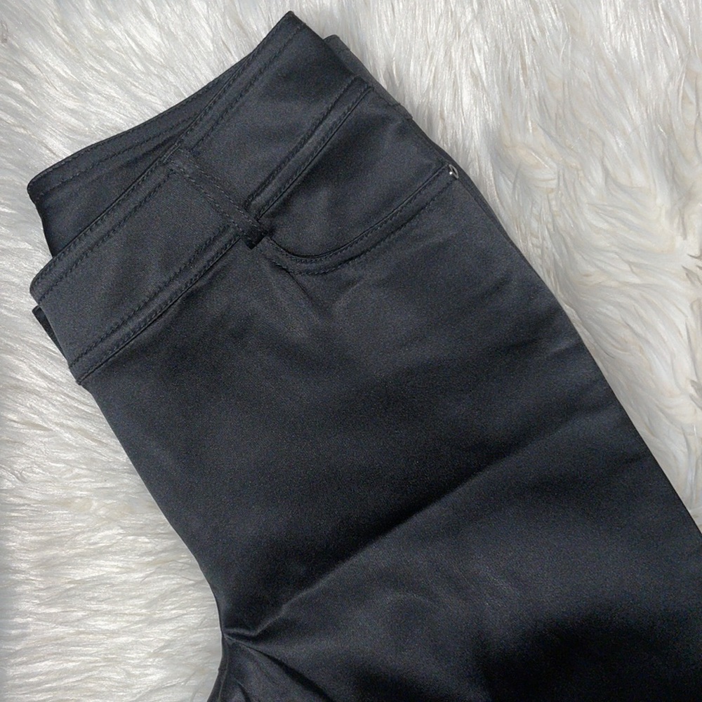 Cache Flared Pants Black Satin Like Material Size… - image 3